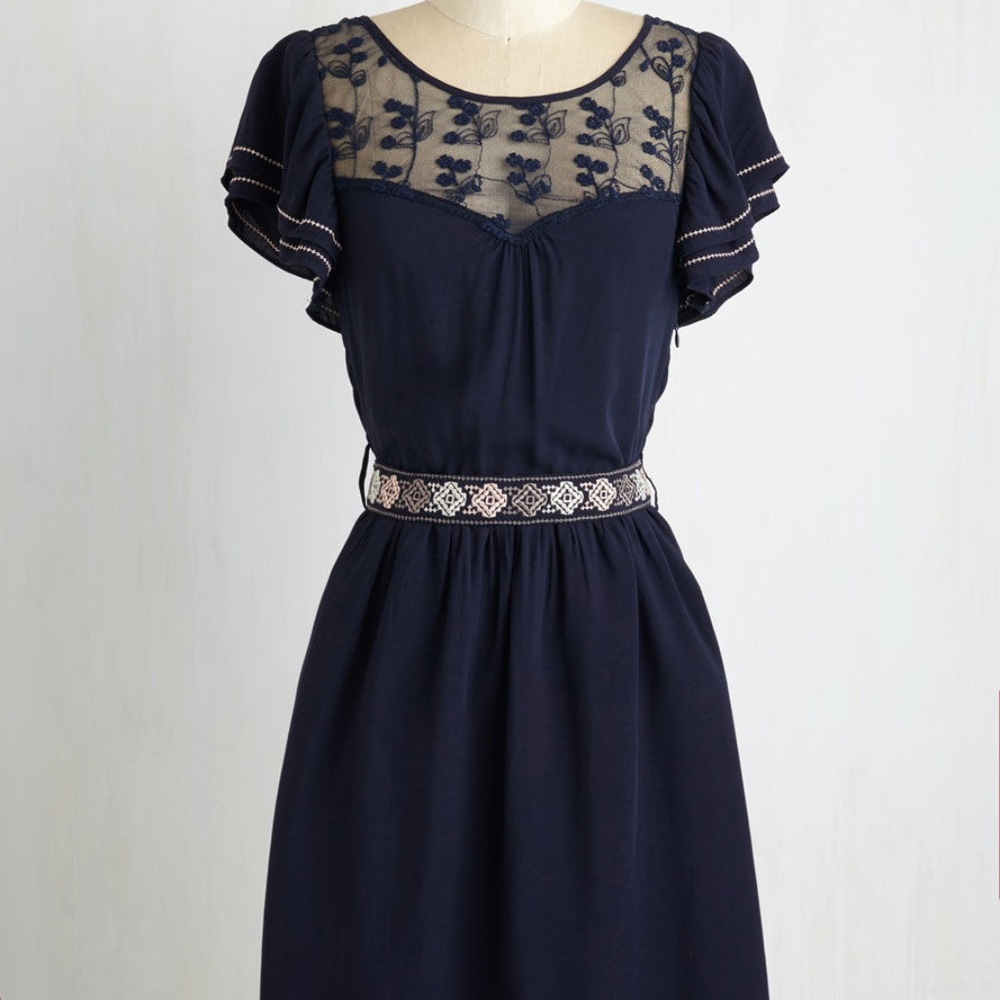 Indie Darling Dress in Navy